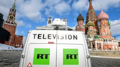 Getty Images An RT van close to St Basil's Cathedral in Moscow's Red Square 