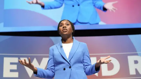 PA Kemi Badenoch delivering her speech to the Conservative Party conference 