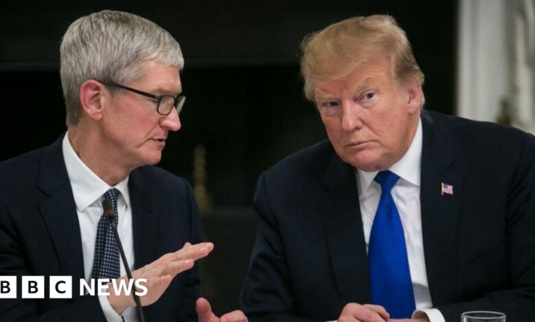 Donald Trump says Apple boss Tim Cook called him with EU concerns