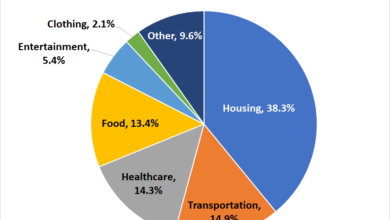 Average spending budget breakdown for U.S. retirees.