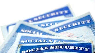 A stack of Social Security cards.