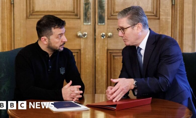 Ukraine: Keir Starmer and Volodymyr Zelensky meeting in No 10