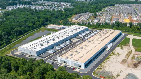 Hugh Kenny An aerial view of two data centres in the US city of Ashburn