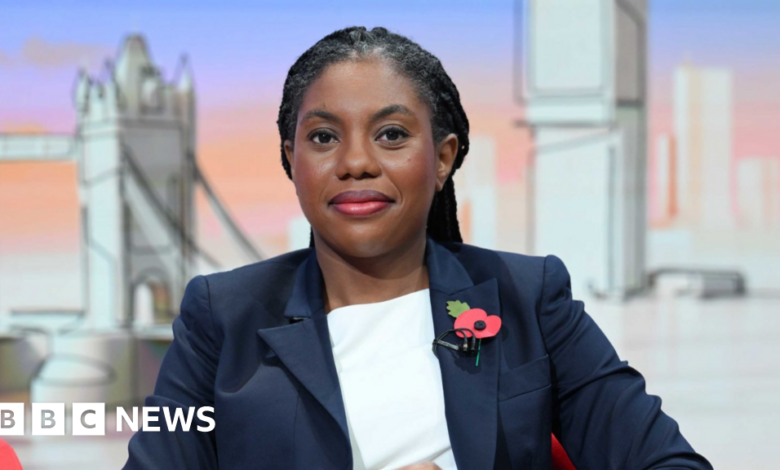 Kemi Badenoch says she will have opposite approach to Labour on economy