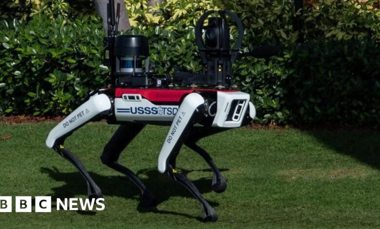 On patrol at Mar-a-Lago, robotic dogs have their moment