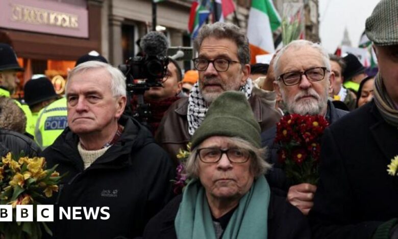 Corbyn and McDonnell face police interview after pro-Palestinian rally