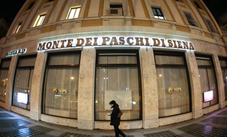 Monte dei Paschi shares fall 6% after lender launches surprise 13-billion-euro bid for Mediobanca