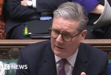 Starmer and Badenoch clash over defence spending at PMQs