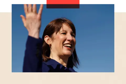 Getty Images Chancellor of the Exchequer Rachel Reeves during a visit to RAF Northolt in north London