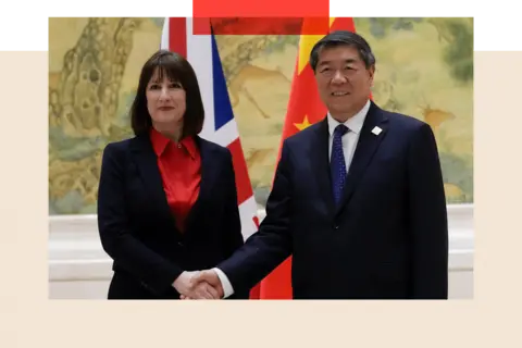 Getty Images British Chancellor of the Exchequer Rachel Reeves meets Chinese Vice Premier He Lifeng