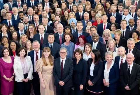 PA Media Keir Starmer with new MPs 2024