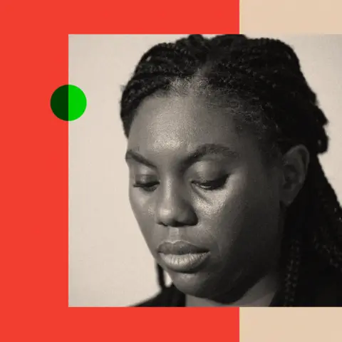 BBC A treated image of Kemi Badenoch.