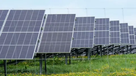 Getty Images Solar panels in the UK