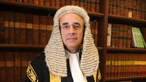 PA Media Sir Brian Leveson wearing a periwig in his former role as Lord Justice Leveson in 2013
