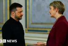 Yvette Cooper reaffirms Ukraine support as she visits Kyiv