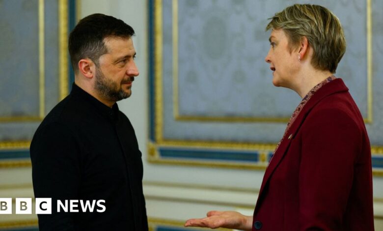 Yvette Cooper reaffirms Ukraine support as she visits Kyiv